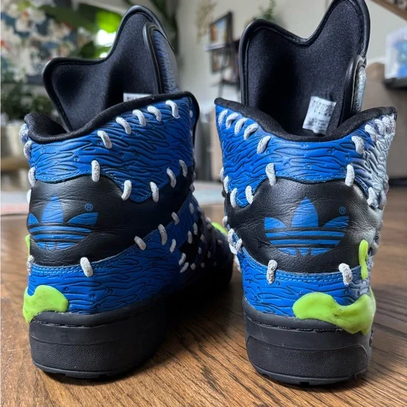 Adidas x Jeremy Scott Madballs Frankenstein Rare Hi-Top Sneakers Size 11 - Picture 4 of 9